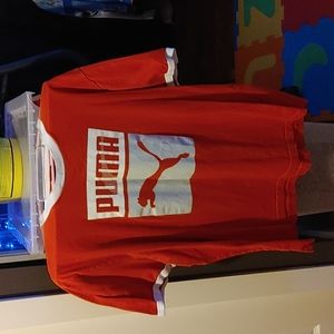 Puma mens xxl red and white shirt